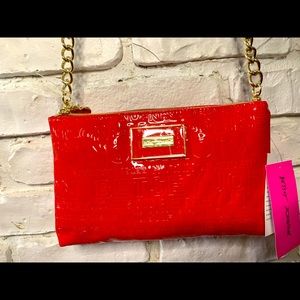 Betsey Johnson NWT Red Patent Cross Body